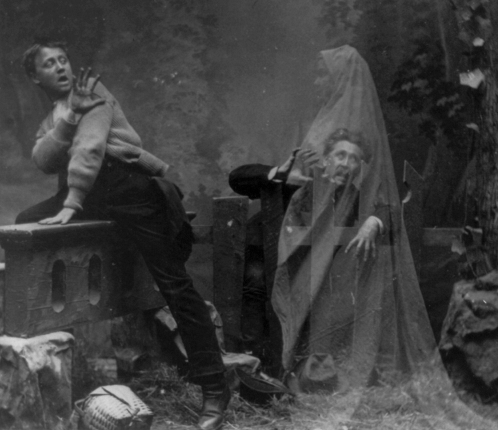 A spirit photograph made by ‘Melander & Bro’, 1889.